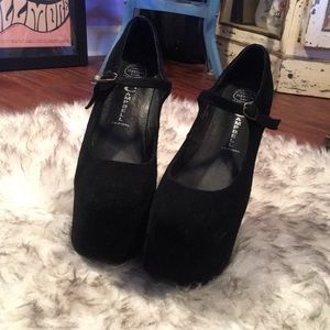 Jeffrey Campbell Night Walk Black Suede Shoes